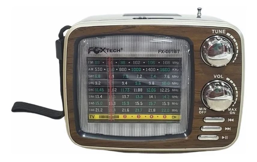 Radio Portatil AM FM Retro Vintage Parlante Bluetooth Mp3 Recargable